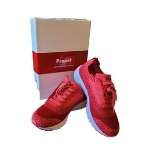 Propèt Red and White Lace Up Sneakers New in Box Size 8.5D Wide